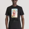 Hombre Antony Morato Camisetas Y Polo*Camiseta Regular Fit De Algodon Con Estampado Basquiat