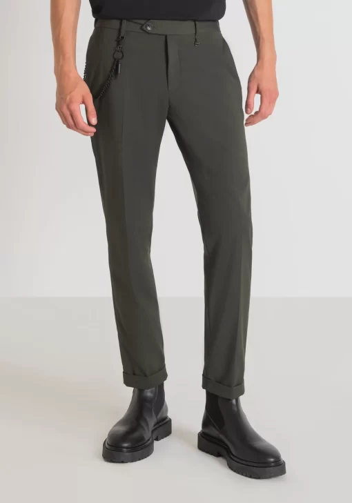 Hombre Antony Morato Pantalones*Pantalones Slim Fit Rad Tobilleros Con Pliegue Central